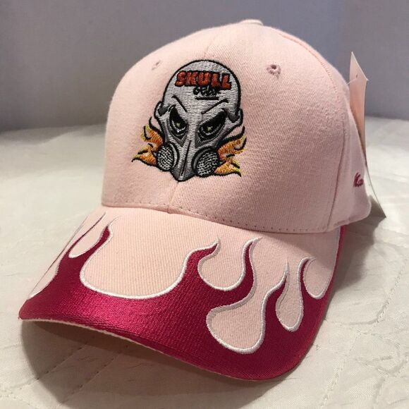 Skull Gear‎ Matt Hagan Racing Pink with Flames baseball hat - Picture 1 of 7